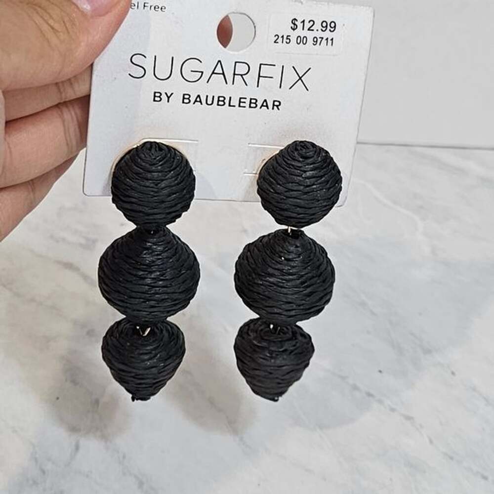 Sugarfix by BaubleBar Black Drop Earrings